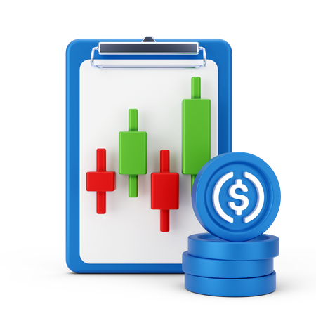 Aktienmarktdiagramm  3D Icon