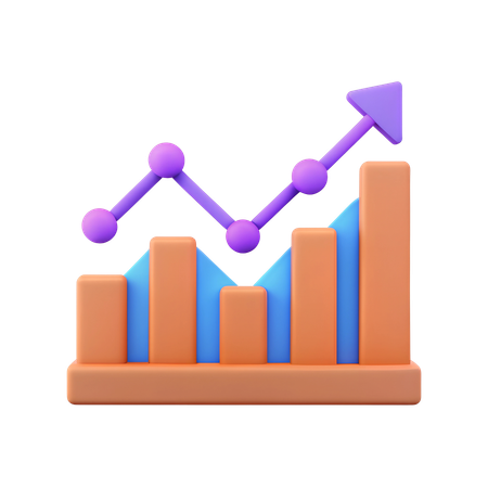 Aktienmarktdiagramm  3D Icon