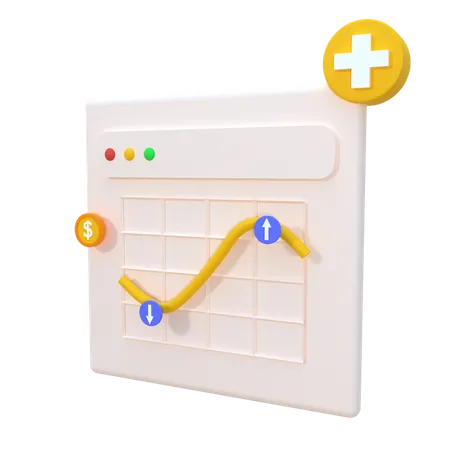 Aktienmarktdiagramm  3D Illustration