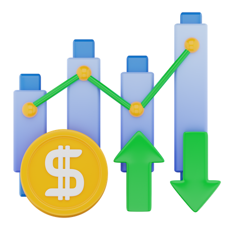 Investitionen an der Börse  3D Icon