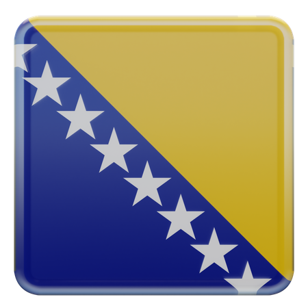 Bosnia and Herzegovina Flag  3D Flag