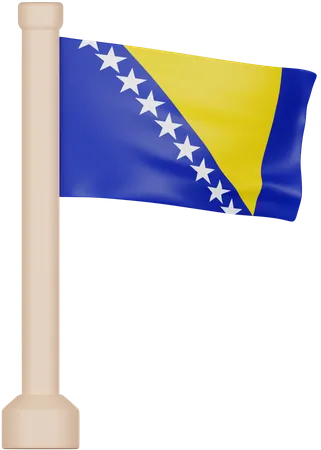 Bosnia and Herzegovina Flag  3D Icon