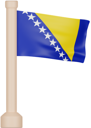 Bosnia and Herzegovina Flag  3D Icon