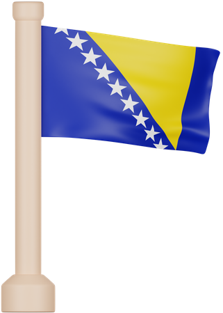 Flagge von Bosnien und Herzegowina  3D Icon