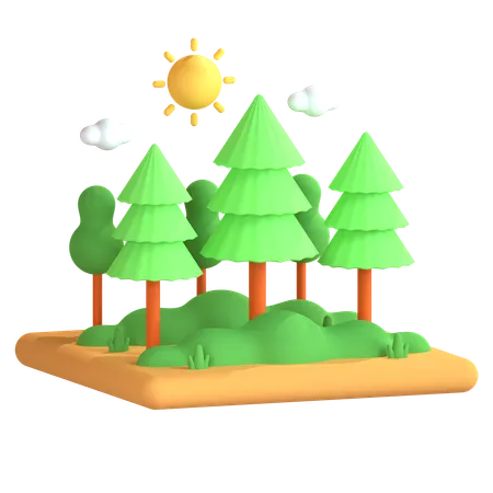 Bosque  3D Icon