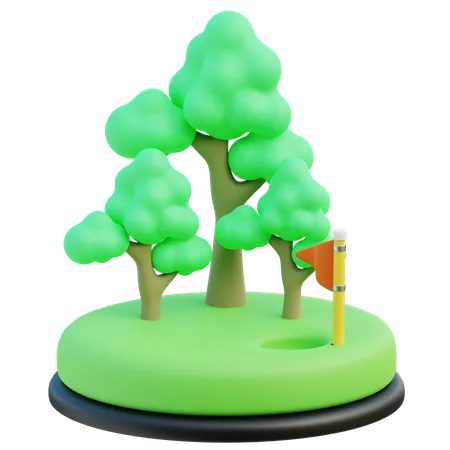 Bosque  3D Icon