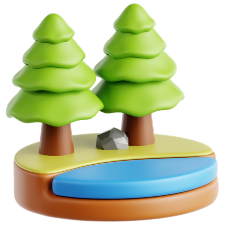 Bosque  3D Icon