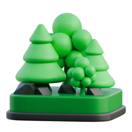 Bosque  3D Icon