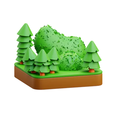 Bosque  3D Icon