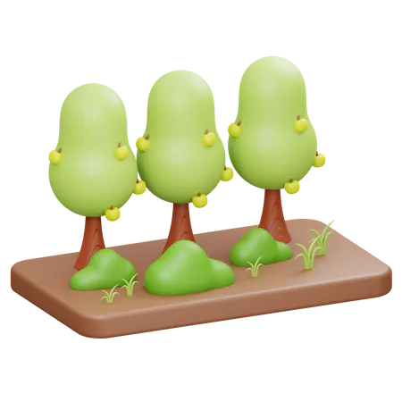 Bosque  3D Illustration