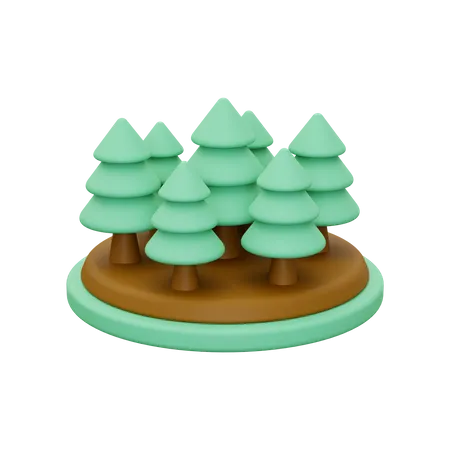 Bosque  3D Illustration