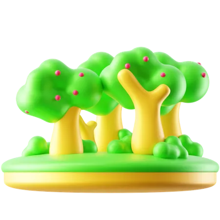 Bosque  3D Icon