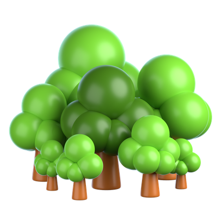 Bosque verde  3D Icon