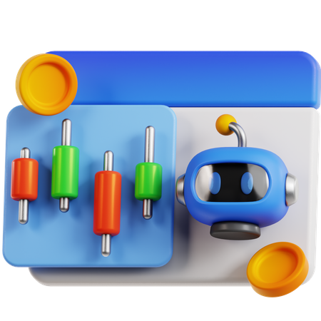 Bot d'investissement  3D Icon