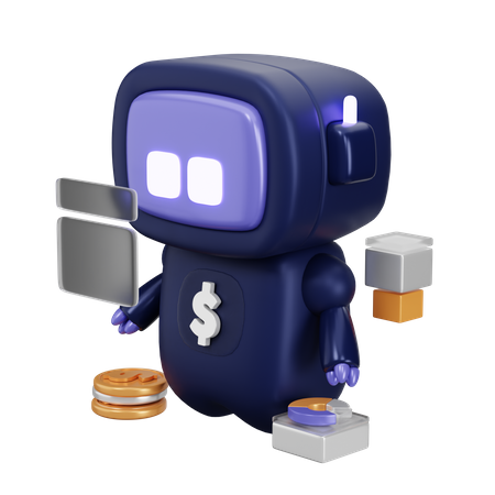 Bot financeiro  3D Icon