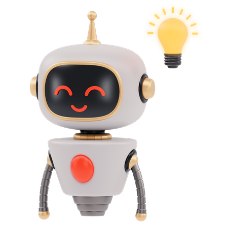 Bot Get Idea 3D Icon