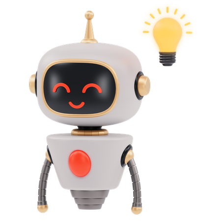 Bot Get Idea  3D Illustration