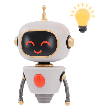 Bot Get Idea  3D Illustration