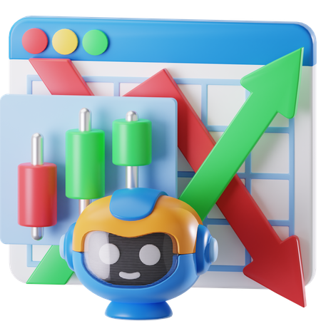 Bot Trading  3D Icon
