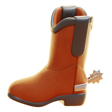 Bota de vaqueiro  3D Icon