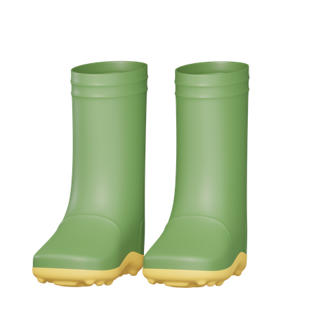 Botas de caucho  3D Icon