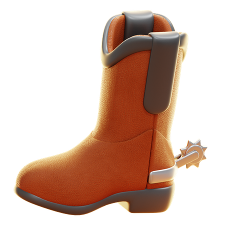 Bota de vaqueiro  3D Icon