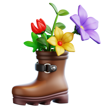 Bota de flores  3D Icon