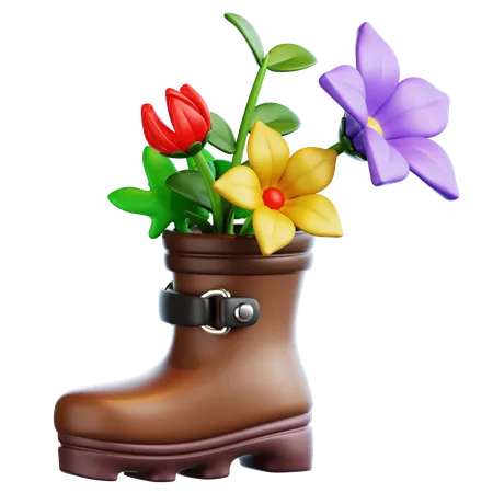 Bota de flores  3D Icon