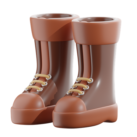 Bota larga  3D Icon