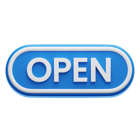 Botão abrir  3D Icon