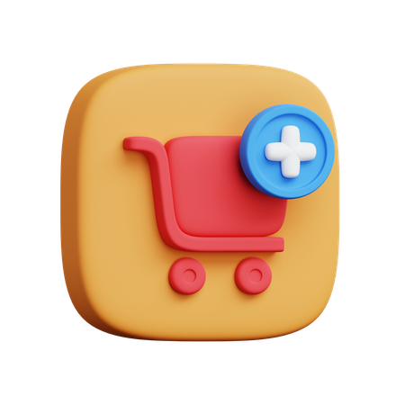 Botão Adicionar ao carrinho  3D Icon