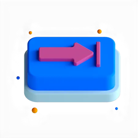 Botão avançar  3D Icon