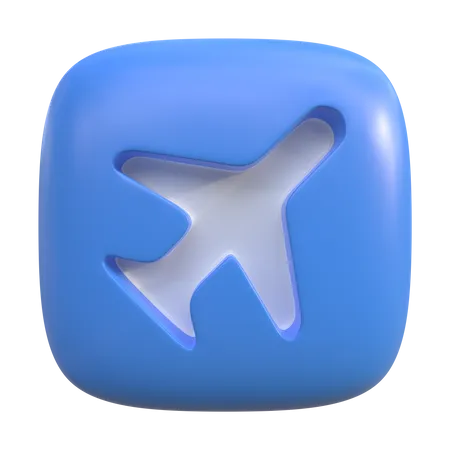 Botão de avião  3D Icon
