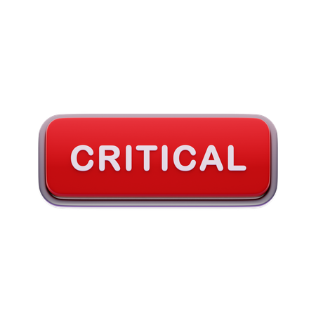 Botão crítico  3D Icon