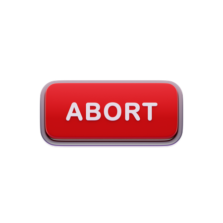 Botão de aborto  3D Icon