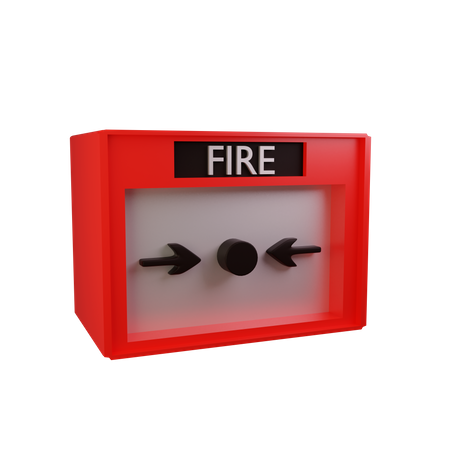 Botão de alarme de incêndio  3D Icon