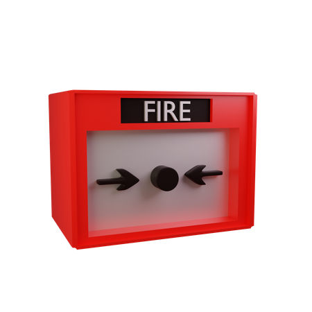 Botão de alarme de incêndio  3D Illustration