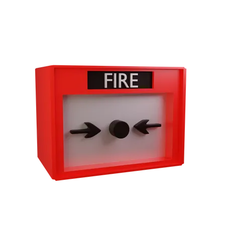 Botão de alarme de incêndio  3D Illustration