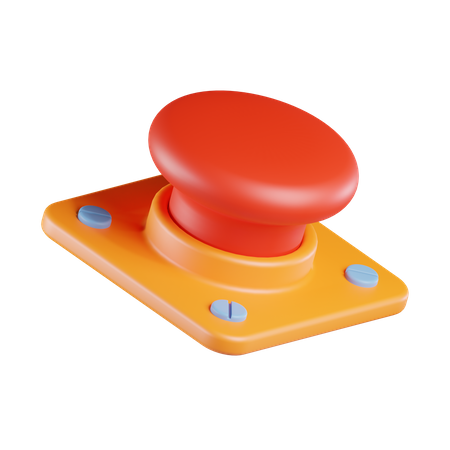 Botão de alerta  3D Icon