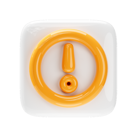 Botão de alerta  3D Icon