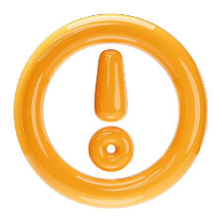 Botão de alerta  3D Icon