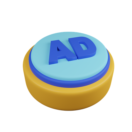 Botão de anúncio  3D Icon