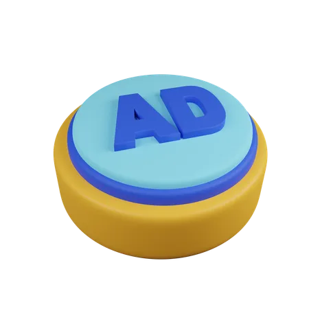 Botão de anúncio  3D Icon