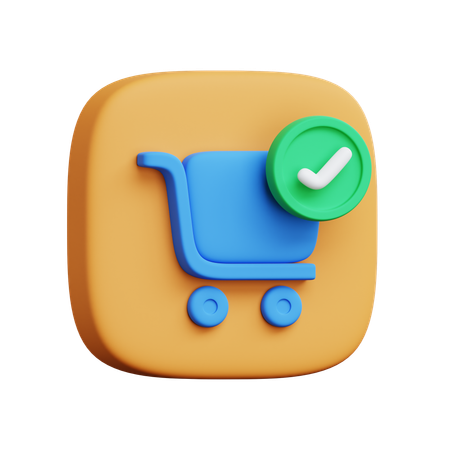 Botão de finalização de compra  3D Icon