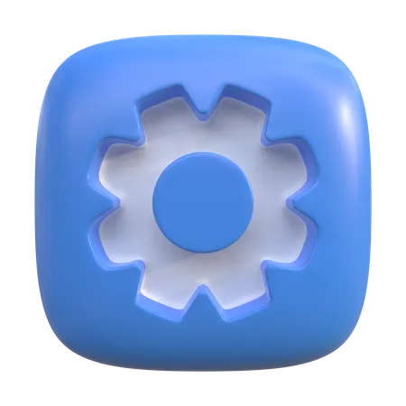 Botão de configuração  3D Icon