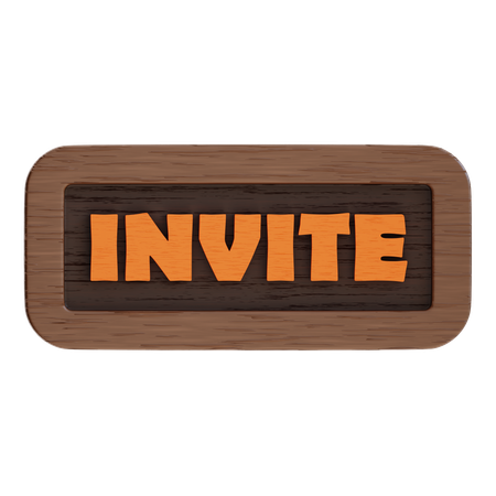 Botão de convite  3D Icon