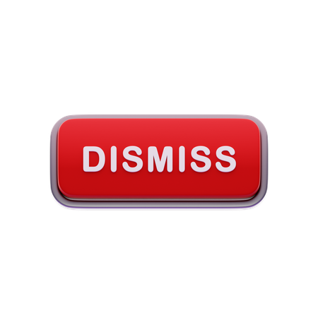 Botão de dispensar  3D Icon