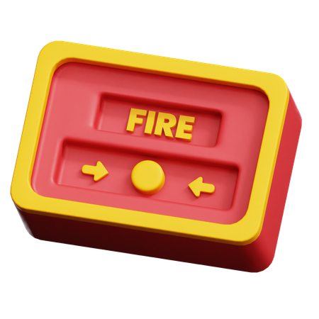 Botão de incêndio de emergência  3D Icon