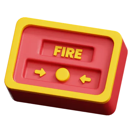 Botão de incêndio de emergência  3D Icon