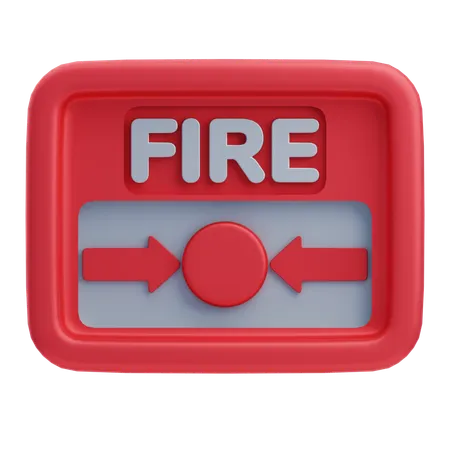 Botão de incêndio de emergência  3D Icon